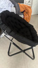 依恋达沙发椅子可折叠躺椅午休户外休闲椅办公室懒人电脑椅阳台宿舍座椅 黑色【亲肤面料 加粗铁管】 实拍图