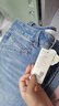 茵曼高腰九分直筒牛仔裤2025秋女装新款水洗磨白长裤 牛仔蓝 28 实拍图