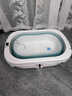 奔麦婴儿洗澡盆泡澡桶新生儿童澡盆宝宝浴桶浴盆游泳桶家用可坐可躺 可坐可躺+浴凳丨蓝 实拍图