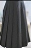 三彩2025秋季新款复古高腰长款伞裙百褶裙半身裙A字裙小个子M 深邃灰 L 165/72A 实拍图