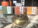 美真香檀香+桂花+艾草盘香家用室内卧室熏香香薰 4小时/48环*3+黄铜香炉 实拍图