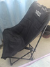 小魔户外折叠椅 折叠靠背椅加高月亮椅露营折叠凳子便携躺椅钓鱼椅 黑 实拍图