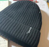 海澜之家（HLA）帽子男士秋冬季保暖加绒毛线针织帽女含羊毛防风防寒 黑色 实拍图