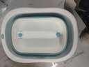 世纪宝贝（babyhood）左右折叠儿童浴桶 婴儿洗澡盆 宝宝泡澡桶0-10岁游泳桶 317蓝 实拍图