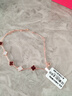 纪思梵轻奢首饰玛瑙四叶草手链女新年情人节生日礼物送女友 红间白玛瑙【本地仓、次日达】 实拍图