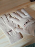 手套女学生冬季韩版可爱加绒加厚保暖骑车五指防寒保暖棉手套 卡其色【升级双层加厚可触屏】 实拍图