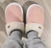 朴西冬季新款简约毛呢女士保暖居家棉拖鞋室内静音 蜜桃粉 38-39 实拍图