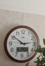 康巴丝（Compas）挂钟客厅静音大尺寸石英钟表挂墙钟日历时钟3128Y 木纹日历款38cm 实拍图
