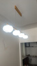 欧普照明（OPPLE）原木奶油风吊灯Ra95三色调光客厅卧室餐厅护眼呵护光奶油泡泡4头 实拍图