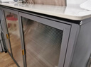 四方食事厨房置物架落地岩板橱柜多层收纳餐边柜多功能家用微波炉储物柜子 【特厚岩板】3层140长45宽|灰层高可调 实拍图