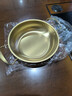 【韩剧同款】加厚不锈钢干锅海鲜锅火锅金色平底浅锅双耳锅泡面锅 单人款19cm【金色】双柄汤锅 实拍图