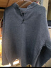 Homlean老钱亨利领针织毛衣男高级慵懒风休闲百搭上衣秋季HC19深灰3XL 实拍图