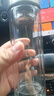 【京东物流配送】高硼硅双层玻璃杯大容量泡茶杯水杯子茶水分离杯 【双层加厚】茶杯350ml1只 实拍图