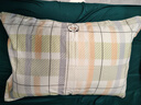 无印良品全棉枕套100%新疆长绒棉枕头套枕芯套枕巾48x74cm 单只 绵羊格 实拍图