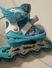 迪士尼轮滑鞋儿童溜冰鞋男童女童套装初学可调全闪直排旱冰鞋中码 实拍图