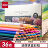 得力（deli）36色油性彩色铅笔高显色美术设计专业手绘专用绘画笔彩铅入门填色铁盒套装6566 实拍图