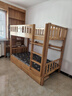 子航（ZH） 上下床实木儿童床橡胶木双层床彩漆双抽高低床宿舍上下铺 橡木色-上铺100下铺100 直梯款 实拍图
