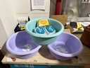茶花（CHAHUA）塑料盆洗脸盆加厚加深家用加深学生宿舍洗衣服盆子洗脚盆塑料盆 1个装【36cm紫色】 加厚加深 实拍图