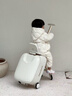 乐卡（Lecoco）儿童行李箱20寸登机箱可坐宝宝旅行箱拉杆箱遛娃C-boxB3-云雾咖 实拍图