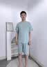 俞兆林男士睡衣100%纯棉夏季薄款短袖短裤家居服26年夏天新款大码可外穿 NSWJH-浅灰色 【亲肤纯棉100%】 XL （建议120-140斤） 实拍图