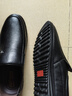 蜻蜓牌【100%全牛皮】男士皮鞋商务休闲真皮防滑软底软面中老年爸爸鞋真皮透气套脚舒适耐磨真皮百搭鞋子 黑色 42 实拍图