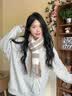 MITHAOL KUSC100%纯羊毛围巾女2026秋冬新款披肩围脖生日礼物送女友老婆 驼咖格【可代写贺卡】礼盒装 均码 实拍图
