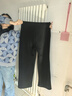 SIINSIIN【专享】阔腿裤女2024加绒裤子垂感休闲简约直筒裤黑色高腰收腹裤 【暖皮常规款】显瘦黑 加绒 （款式随机发货） XL 【140-160斤】 实拍图