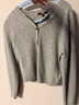 优衣库女装羊绒圆领针织短开衫/25秋冬新款479672 03 灰色 S /155/80A 实拍图