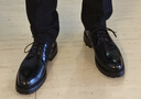 沙驰（SATCHI）男鞋 厚底男士皮鞋增高鞋皮鞋男商务正装鞋  402262191Z 黑色 41  实拍图