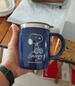 史努比（SNOOPY）带手柄不锈钢办公保温杯水杯420ML可爱杯子情侣杯 DP-5002 蓝色 实拍图
