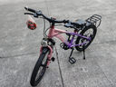 凤凰山地自行车男女变速山地车碟刹青少年儿童自行车学生单车 星际 粉紫【变速】后座+LED灯+辐条轮 20寸【适合125-160cm】 实拍图