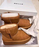 百丽（Belle）君妍同款保暖舒适小暖炉雪地靴女潮流短靴D1K2DDD4 【周雨彤推荐】棕色第二代 38 (240mm) 实拍图