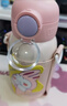 富光儿童保温杯壶男女304大容量带吸管双盖上学小学生水杯子粉色550ml 实拍图
