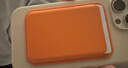 Smorss 适用苹果MagSafe磁吸卡包通用iPhone17-12系列手机背贴卡套公交地铁门禁购物卡袋手机壳卡包橙色 实拍图