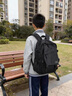 回力书包男初中高中大学生双肩包高颜值大容量电脑背包轻便休闲旅行包 黑色大号【升级拉链+加固肩带】 实拍图