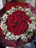 幽客玉品元旦跨年鲜花速递红玫瑰花束表白送女友老婆生日礼物全国同城配送 33朵红玫瑰花束—女王款 实拍图