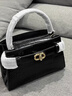 CHARLES&KEITH鳄鱼纹凯莉包手提斜挎婚包包女包生日礼物新年礼物CK2-50270880-1 Black黑色 S 实拍图