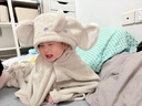 BABYGREAT婴儿浴巾儿童洗澡巾斗篷带帽子新生儿宝宝连帽包巾珊瑚绒吸水速干 实拍图