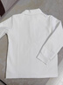 罗蒙儿童加绒polo衫男女童白色T恤冬季长袖校园服饰内搭 白色加绒160 实拍图