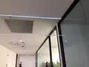 固定式玻璃挡烟垂壁铝合金u型条 铝合金上件挂件型材 防火布t型条 玻璃挡烟垂壁6-8mm 实拍图
