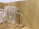 GLASSLOCK 玻璃茶杯耐热水杯茶水分离过滤杯家用办公室男女专用泡茶杯350ml 实拍图