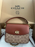 蔻驰（COACH）【礼物】经典标志CASSIE19号单肩斜挎包翻盖冬季女包 棕黄色锈色（新版） 实拍图