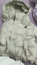 鸭鸭鞠婧祎同款泡芙羽绒服女冬季新款短款连帽小香风面包服小个子外套 浅灰色 S 实拍图