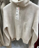 优衣库女装舒芙蕾拉链针织开衫/毛衣毛衫外套480490 01 乳白色 L /160/88A 实拍图