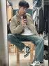 班尼路S&K90绒美式冬季新款羽绒服男士宽松大码立领加厚保暖情侣外套男 卡其色 XL 实拍图