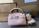 CHARLES&KEITH鳄鱼纹凯莉包手提斜挎婚包包女包生日礼物新年礼物CK2-50270880-1 粉红色Pink S 实拍图