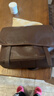 裘真【宋佳同款】植鞣羊皮信使双肩包大容量上班通勤休闲背包新款 咖啡色-小号 实拍图