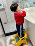 奔麦 儿童垫脚凳折叠防滑宝宝洗手台阶梯婴幼儿洗漱凳马桶踩脚凳子 洛比黄【稳固加厚 稳坐稳站】 实拍图