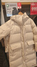 优衣库女装高级保暖羽绒长大衣/老爸评测外套夹克481014 01 乳白色 L /160/88A 实拍图