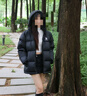骆驼（CAMEL）小太阳户外羽绒服秋冬新款男女加厚白鸭绒保暖外套面包服 幻影黑，A33CAPN163E5 M 实拍图